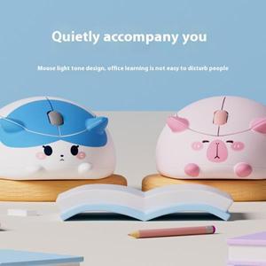 Akko 고양이 귀여운 무선 마우스, 경량 E 스포츠 게이밍 맞춤형 데스크탑 노트북 PC 액세서리, 사무실 2.4G