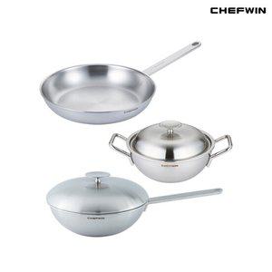 쉐프윈 316커퍼코어 22cm 양수웍+26cm 멀티웍+28cm 후라이팬