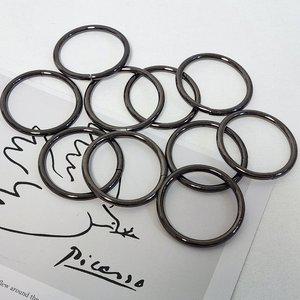 가방고리오링 전기도금 연결고리O링 흑니켈 10개 38mm (WFFTF37)