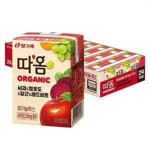 따옴 오가닉 주스 사과 & 청포도 당근 레드비트, 120ml, 24개 one option