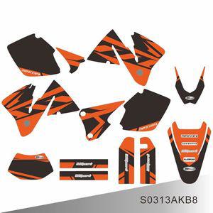KTM EXC EXCF 125 200 250 300 400 450 525 2001 2002 EXC EXC-F 그래픽 데칼 스티커 키트 번호 스티커