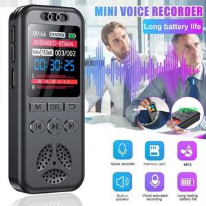 디지털 음성 녹음기 1536KBPS 전문 사운드 딕터폰 음성 활성화 오디오 녹음 회의용 WAV MP3 플레이어 128GB