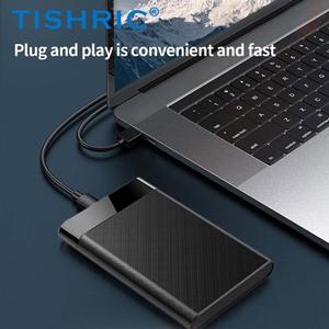 TISHRIC 외장 HD 케이스 Sata to USB 3.0 C타입 하드디스크 인클로저 박스 하우징 최대 5Gbps 2.5 인치 SSD