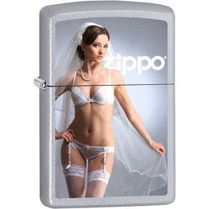 지포 라이터 새틴 크롬 아임 레디 75783 Zippo