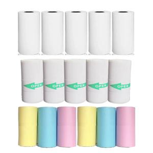 프린터 용지 감열지 58mm 소형 롤 57x25MM 흰색 선워터 DIY 스티커 라벨 영수증 빌 자체 접착 용지