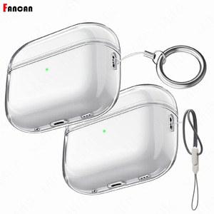 AirPods Pro 2 클리어 케이스 실리콘 케이스 소프트 TPU 보호 커버 Airpods 4 용 여성용 귀여운 로프 액세서리