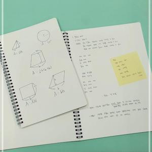 크라프트 무선 A4 종합장 무지 스프링 연습장 수학 노트 LSWDD76F4