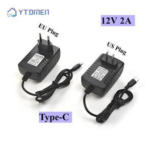 12V 2A TYPE-C 포트 전원 어댑터 충전기 AC 110V-220V DC 공급 EU 미국