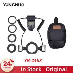 YONGNUO YN-24EX 매크로 링 플래시 스피드라이트, 헤드 2 개, 어댑터 4 캐논 5D Mark II 6D 7D 용