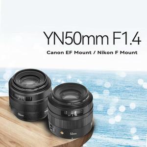YONGNUO-YN50mm 렌즈 YN50mm F1.4, 표준 프라임 캐논 EOS 70D 5D2 5D3 600D DSLR 카메라용 대형 조리개 자