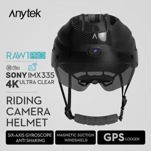 Anytek 4K UHD GPS 방수 헬멧, 스포츠 DV 액션 캠코더, 사이클링 라이딩 카메라, 오토바이 비디오 디지털