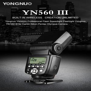 용인 YN560III YN560 III YN 560 캐논 니콘 올림푸스 펜탁스 후지 SLR DSLR 카메라 손전등 용 무선 플래시