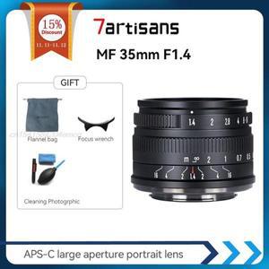 7artisans 35mm F1.4 Mark II Aps-c 프라임 렌즈 Sony E A6600 6500/Fuji XF/Canon EOS-M M50 /M4/3 마운트