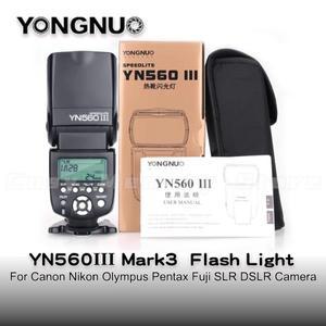 YONGNUO YN560III 무선 플래시 스피드라이트, 캐논 니콘 올림푸스 펜탁스 후지 SLR DSLR 카메라 손전등
