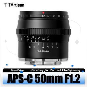 TTArtisan APS-C 소니 A6000 A6500 A7 A9 후지 X-T4 캐논 M5 니콘 Z5 용 인물 렌즈, 50mm F1.2