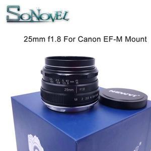 25mm F1.8 수동 초점 MF 프라임 렌즈, 캐논 EOS M M2 M3 M5 M6 M10 M50 M100 EOS M50 Mark II 미러리스 카