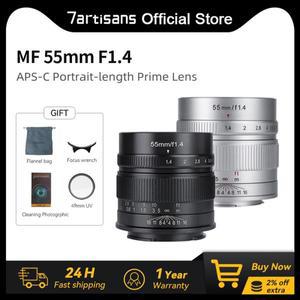 7artisans 7명 장인 7명 장인 55mm F1.4 MF 대구경 인물용 단렌즈 소니 E A6000 A6100 A6300 A7III 캐논 EO