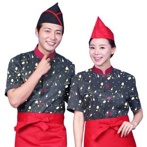 DFC58 여름 반팔 매장 주방 카페 위생 유니폼 조리복