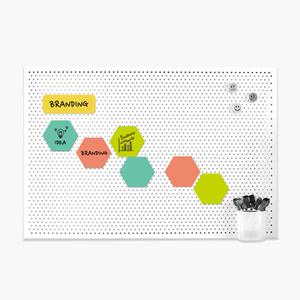 마그피아 MRMHB-001 고무자석 육각 헥사 메모보드 (7장 1세트)조각 화이트보드