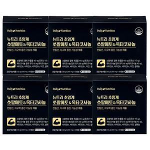 6박스 뉴트리 초임계 쏘팔메토 옥타코사놀 /전립선 소팔메토 식물성 60 캡슐 아연 셀레늄 영양제 (최신 2027년)