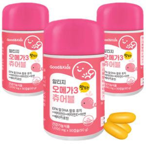 굿앤키즈 어린이 알티지 오메가3 츄어블 90캡슐 x2박스