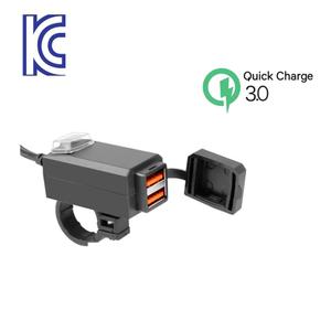 KC인증 바이크 오토바이 방수 USB 충전 12V USB충전기 보조배터리 볼트게이지
