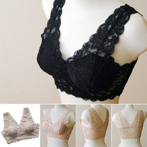[후추통][시크릿]Feel Bra Free (노와이어) 레이스 탑브라 (캡내장)