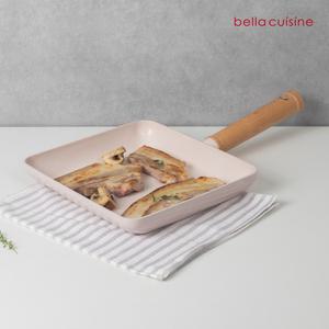[20%+12%][7/11~13]삼각집게 증정]벨라쿠진 플럼벨 22cm IH 세라믹 정사각 프라이팬 /인덕션 가능