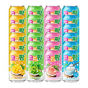 (혼합)코코팜 망고 포도 피치핑크 화이트 340ml 6개씩
