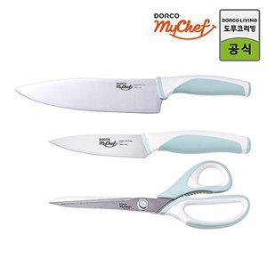 [도루코] 마이셰프 마린 민트 칼가위세트(식도+과도+가위)