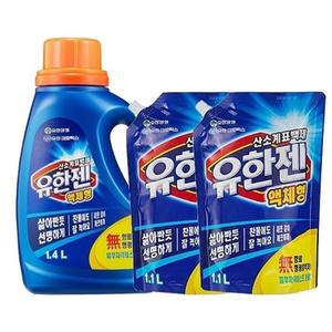유한젠 산소표백제 1.4L + 리필 1.1L x2 /액체형