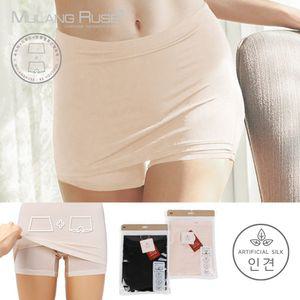 여성 인견 Y존 커버 치마 노라인 팬티 속바지 여자 네모