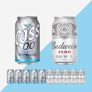 오비맥주 제로 330ml 12캔 혼합(카스 355ml 6캔+버드 6캔)