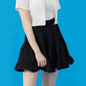 [KOLEAT]WOMEN 쿨링 냉장고 캉캉 플리츠 미니스커트 [블랙] 숏 치마 ver.