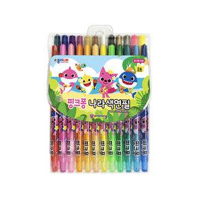 종이나라 핑크퐁아기상어 나라색연필 24색