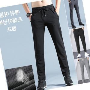 숨쉬는 바지 츄리닝 아이스 메쉬 쿨 남자 트레이닝복 반팔티셔츠 여름 슬랙스 닝 팬츠 하의