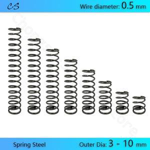 10Pcs 0.5mm 압축 스프링 와이어 파이 3 4 5 6 7 8 9 길이 -