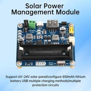 6V24V 태양광 패널 전력 관리 모듈은 Arduino/Jetson/Raspberry Pi용 MPPT 기능 850mAh 리튬 이온 배터리를