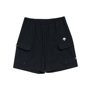 데상트 남녀공용 경량 카고포켓 우븐반바지 SP223THP41BLK
