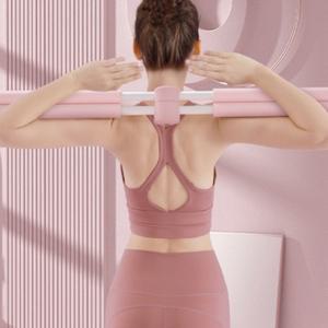 (핑크) 요가봉 자세 교정 스트레칭 스틱 필라테스/스트레칭봉/롤러/요가/블럭/마사지/하드폼/밀대