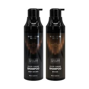 꾸띄르헤어 스킨락토7714 컬러체인지 염색샴푸 190ml / 갈색 진갈색