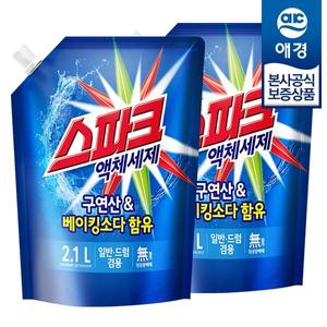 [애경] 스파크 액체 세탁세제 리필 2.1L x2개