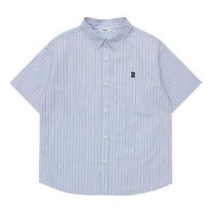 세이브존03 5부 루즈핏 스트라이프 셔츠  22B1301-BL