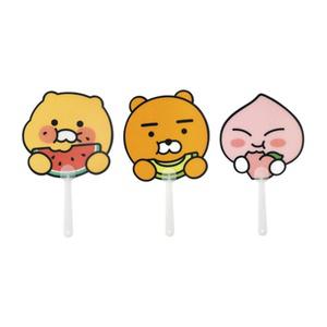 카카오 손부채 귀여운 캐릭터 접이식 포켓 휴대용 여름 부채 10개 세트