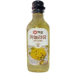 CJ제일제당 백설 카놀라유 500ml 100%유채유 1등식용유 오일