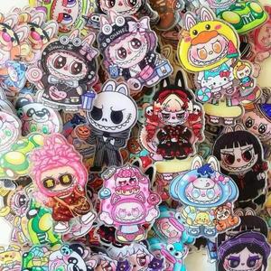 라부부 아크릴 시트 DIY 휴대폰 케이스  수제  만화 키체인 공예 키트  프린팅 펜던트 재료