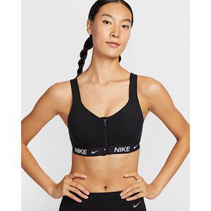 NIKE 나이키 인디 하이 서포트 여성 패드 지퍼 프런트 스포츠 브라 - 블랙 HQ2752-010