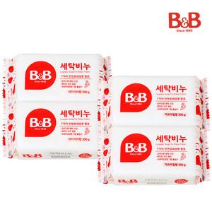 비앤비 세탁비누 4개 /아카시아 카모마일 / 유아 빨래 세제 얼룩제거 의류