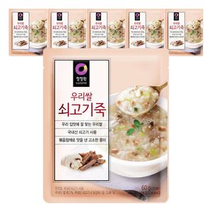 청정원 우리쌀 쇠고기죽, 60g, 6개