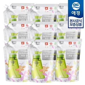 [애경] 순샘 버블 올리브 주방세제 리필 1L x9개